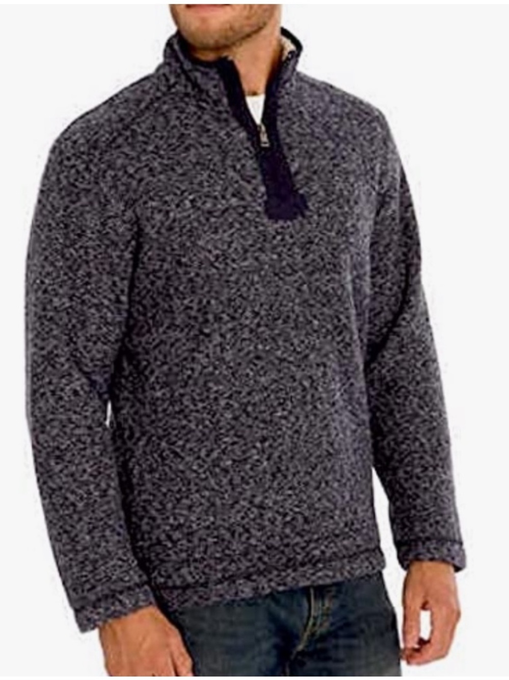 Orvis Brighton Sherpa Lined 1/4 zip pull over Navy